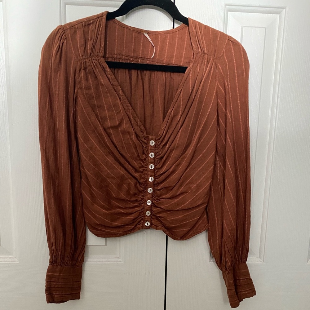 Free People Copper crop top